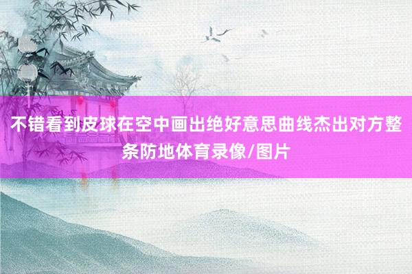 不错看到皮球在空中画出绝好意思曲线杰出对方整条防地体育录像/图片