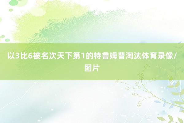 以3比6被名次天下第1的特鲁姆普淘汰体育录像/图片