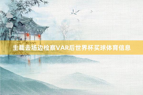 主裁去场边检察VAR后世界杯买球体育信息
