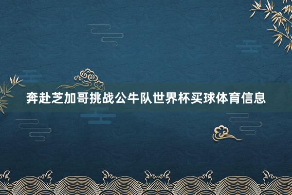 奔赴芝加哥挑战公牛队世界杯买球体育信息