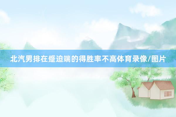 北汽男排在蹙迫端的得胜率不高体育录像/图片