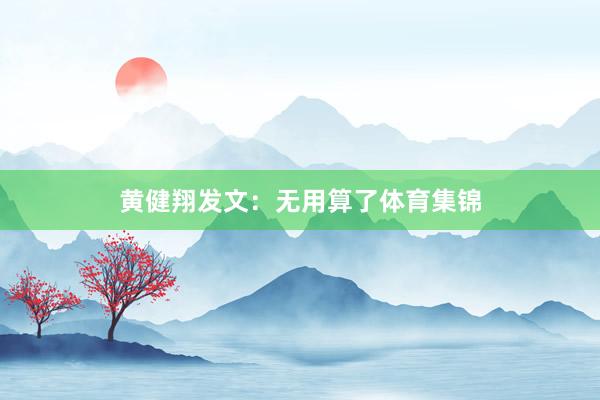 黄健翔发文：无用算了体育集锦