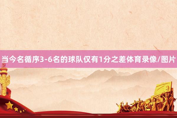 当今名循序3-6名的球队仅有1分之差体育录像/图片