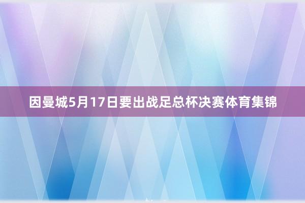 因曼城5月17日要出战足总杯决赛体育集锦