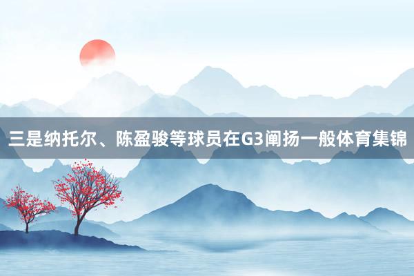 三是纳托尔、陈盈骏等球员在G3阐扬一般体育集锦