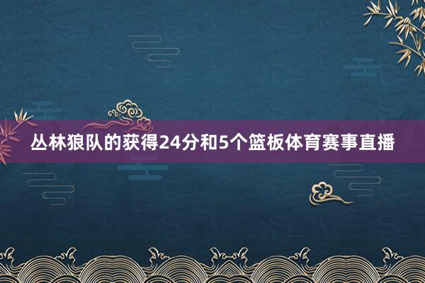 丛林狼队的获得24分和5个篮板体育赛事直播