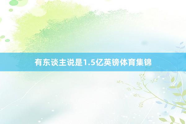 有东谈主说是1.5亿英镑体育集锦