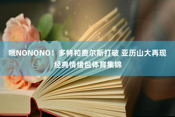 哦NONONO！多特和费尔斯打破 亚历山大再现经典情绪包体育集锦