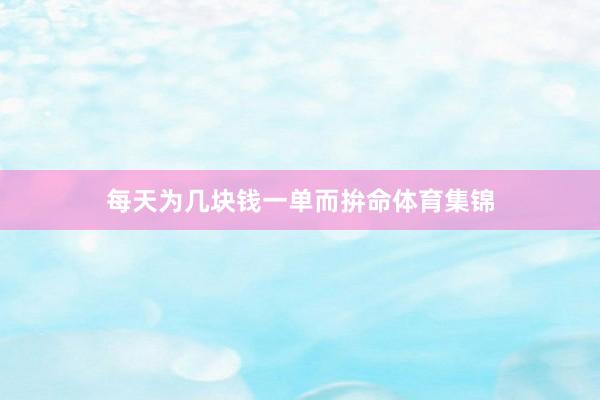 每天为几块钱一单而拚命体育集锦