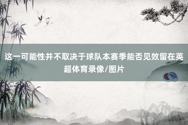 这一可能性并不取决于球队本赛季能否见效留在英超体育录像/图片