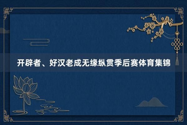 开辟者、好汉老成无缘纵贯季后赛体育集锦